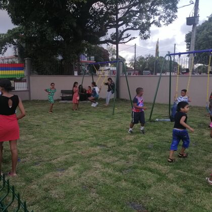 CHILDREN PLAYGROUND AT NEW BRAMSTHAN VILLAGE HALL