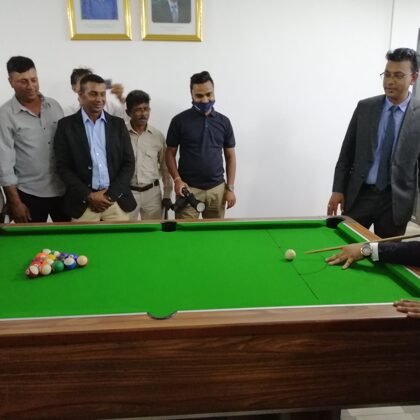 INAUGURATION CEREMONY OF NEW BRAMSTHAN VILLAGE HALL BILLARD GAME 