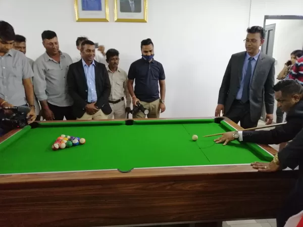 INAUGURATION CEREMONY OF NEW BRAMSTHAN VILLAGE HALL BILLARD GAME 
