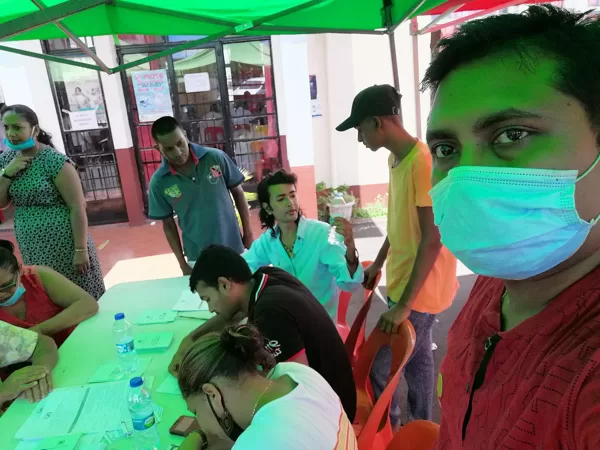 COVID 19 VACCINATION CAMPAIGN AT BRAMSTHAN SOCIAL WELFARE CENTRE